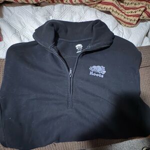 Roots Black Woman’s Quarter Zip Sweater